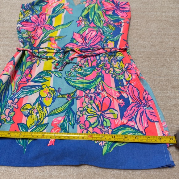 Lilly Pulitzer Floral Donna Shift Romper Dress Multi Size 00 Beachy - Picture 10 of 11